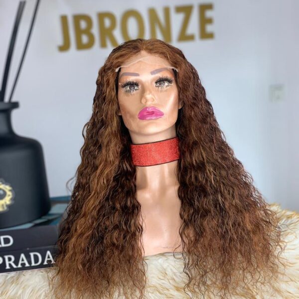 Deep wave in honey blonde 4by4 transparent lace 22inches